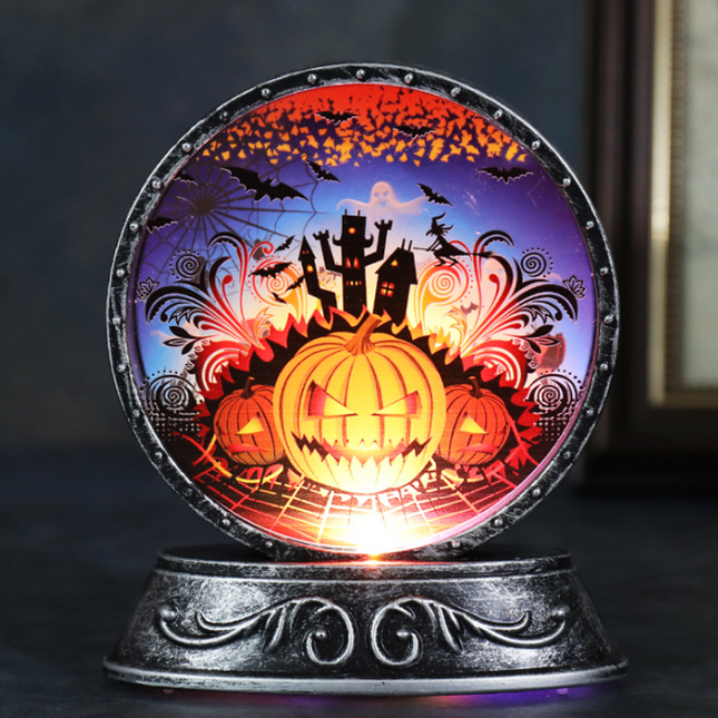 Halloween Lights, Halloween Decorations Vintage Lamp with 7 Color Changing Light, Battery Operated Lamp