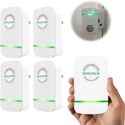 Power Saver for Home, Plug In Energy Saver with LED Indicator, Voltage Stabilizer Electricity Saving Box