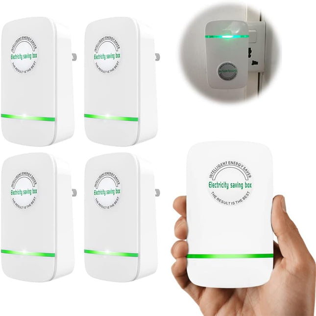 Power Saver for Home, Plug In Energy Saver with LED Indicator, Voltage Stabilizer Electricity Saving Box