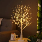 Nordic Birch Tree Light with 144 Warm White LEDs | Cordless Decorative Accent for Cozy Ambiance