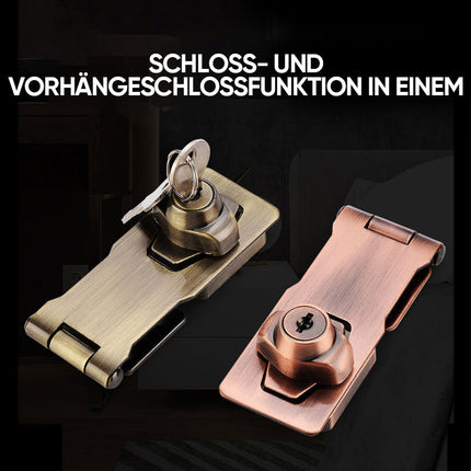 No Drill Door Lock with Keys, Door Latch for Glass Doors, Cabinet Lock for Drawers and Lockers, Refrigerator Lock