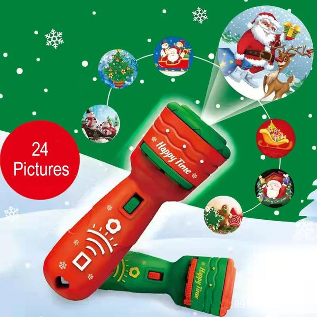 Slide Projector Torch for Kids, Projection Light with 24 Pictures, Picture Projector, Learning Toys for 1 Year Old