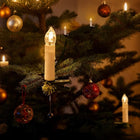 Cordless Clip-On Christmas Candles with Remote Control | Realistic Flickering Glow for Festive Decor