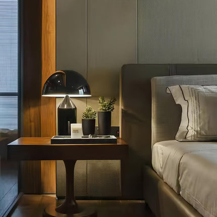 Dimmable Table Lamp with USB Rechargeable LED | Sleek Metal Mushroom Design for Stylish Illumination