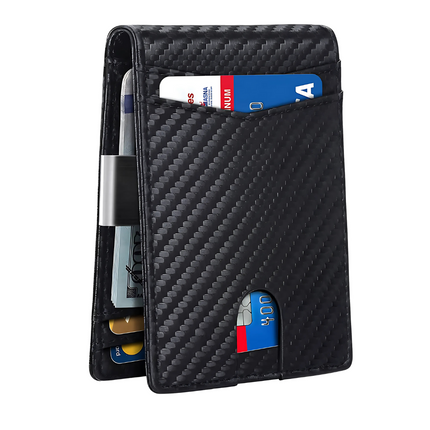 Minimalist Wallets for Men, Slim RFID Blocking Wallet, Genuine Leather Wallet, Compact Mens Card Wallet