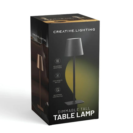 Dimmable Tall Cordless Table Lamp with Touch Control | Waterproof Design for Indoor and Outdoor Ambiance