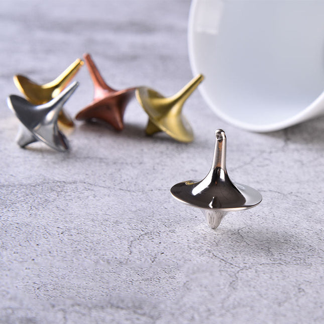 Spin Top Toy, Metal Spinning Tops, Metal Fidget Toys for Adults, Mini Zinc Alloy Desk Toys and Desk Gadgets for Office