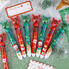 Christmas Glitter Pens, Cute Fancy Pens with Epoxy Resin Finish, Fine Tip Pens for Writing, Christmas Gifts for Teachers