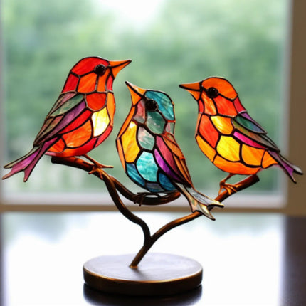 Bird Ornament on Branch, Colorful Desk Accessories – image 11