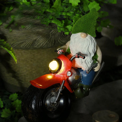 Solar-Powered Garden Gnome with Unique Character | Weatherproof Resin Decor for Magical Outdoor Ambiance