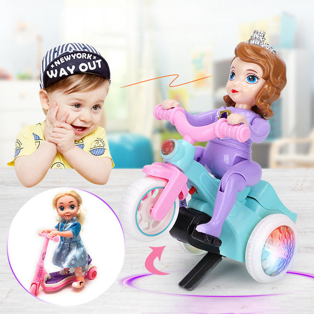 Dolls for Girls, Musical Scooter Doll Toy with Bump and Go and LED Lights, Toys for Girls, Kids Toys