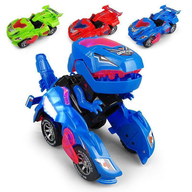 Transforming Toys, Dinosaur Transformer Car with LED Lights, Dinosaur with Sound and Roar, Dinosaur Toys for Kids