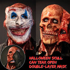 Halloween Costume Mask, Skull Mask with Hood and Magnetic Double Layer, Scary Mask, Skeleton Costume for Horror Fans