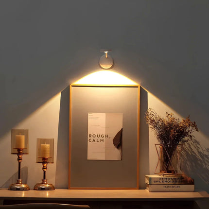 Motion Spotlight with 360° Rotation & Dimmable Features | Wireless LED Light for Versatile Indoor Illumination