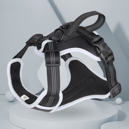 Explosion-Proof Big Dog Harness with Handheld Leash | Durable Oxford Cloth for Safety and Comfort