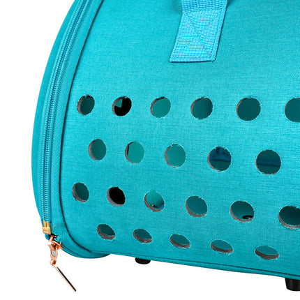 Transparent Dog Backpack with PVC Material & Ventilation Holes | Comfortable Travel Bag for Pets