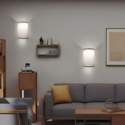 Linen Glow Wall Light with Remote Control & Dimmable Feature | Cordless Ambient Lighting for Relaxation and Decor