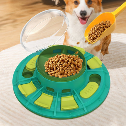 Interactive Pet Slow Feeding Puzzle Toy for IQ Improvement | Durable Plastic Feeding Solution for Healthy Eating Habits