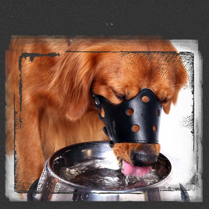 Leather Dog Muzzle with Adjustable Straps | Bite Proof Design for Safe and Comfortable Walks