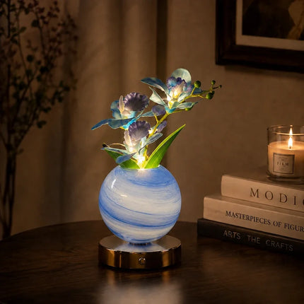 Illuminated Orchid Lamp with Adjustable Lighting | Elegant Centerpiece for Home Decor and Ambience