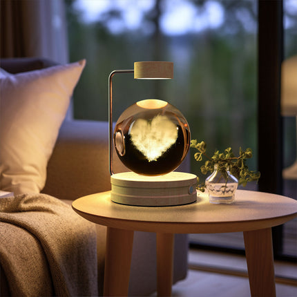 Crystal Serenity Lamp with 3D Crystal Design & Warm Glow | Elegant Home Lighting for Relaxing Atmosphere