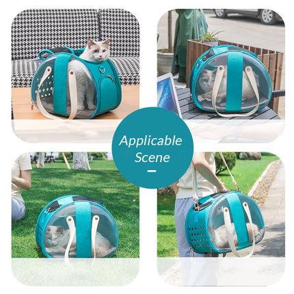 Transparent Dog Backpack with PVC Material & Ventilation Holes | Comfortable Travel Bag for Pets