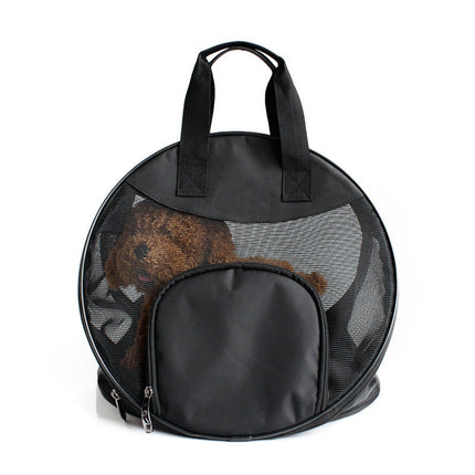 Portable Breathable Pet Carrier with Mesh Windows | Durable Polyester Handbag for Comfortable Travel