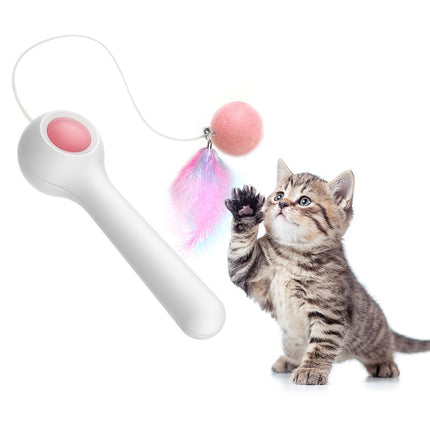 Gravity Cat Stick Toy with Interactive Hairball | Extendable Design for Endless Playtime Fun