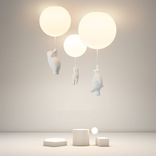 Ceiling Light, Bear Balloon Pendant Light for Kids Room