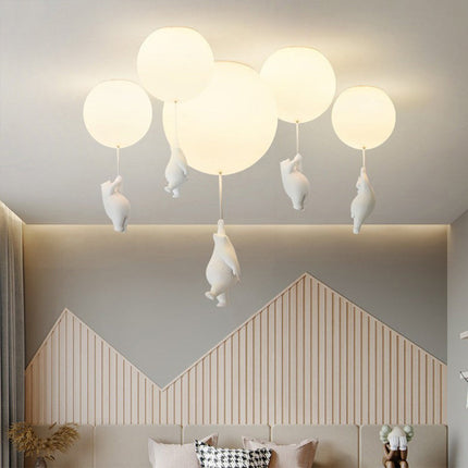 Ceiling Light, Bear Balloon Pendant Light for Kids Room – image 4