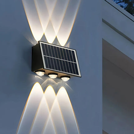 Solar Powered Wall Sconce with Dual Lighting Modes | Eco-Friendly Outdoor Illumination for Pathways and Gardens