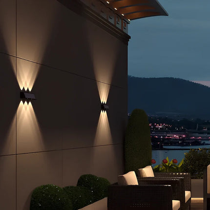 Solar Powered Wall Light with 6 LED Bulbs | Waterproof Outdoor Lighting for Up to 20 Meters Coverage