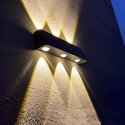Solar Powered Wall Light with 6 LED Bulbs | Waterproof Outdoor Lighting for Up to 20 Meters Coverage