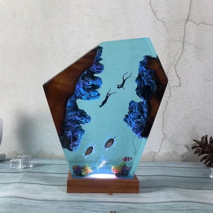 Nature-Inspired Night Light with Multiple Color Options | Premium Resin Design for Relaxing Ambiance