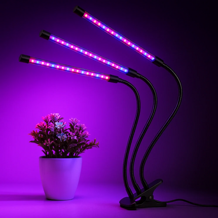 Full-Spectrum Grow Light with Adjustable Gooseneck | Waterproof Design with Timer for Healthy Indoor Plant Growth
