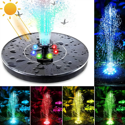 Solar Powered Fountain with 7 Water Spray Patterns & Dusk Sensor | Eco-Friendly Lighting for Gardens and Patios