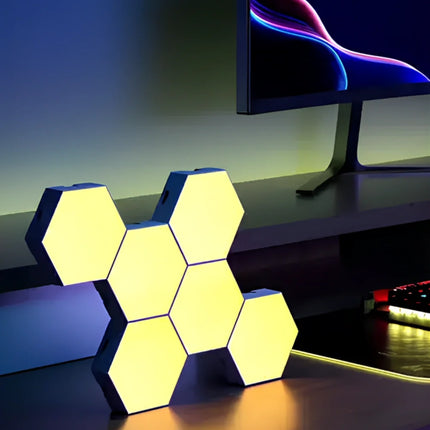 Honeycomb Hexalight Smart LED Wall Panels with App Control | Customizable Color Lighting for Gaming and Ambiance