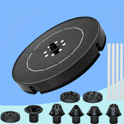 Solar Powered Fountain with 7 Water Spray Patterns & Dusk Sensor | Eco-Friendly Lighting for Gardens and Patios