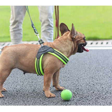 Reflective Dog Harness with Adjustable Straps | Lightweight Mesh Design for Safety During Evening Walks