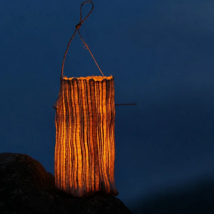 Flameless Candle Lantern with Woven Ramie Shade – image 14