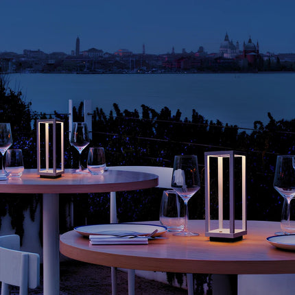 Cordless Dimmable Lantern with Touch Control | Modern Aluminum Design for Indoor & Outdoor Illumination