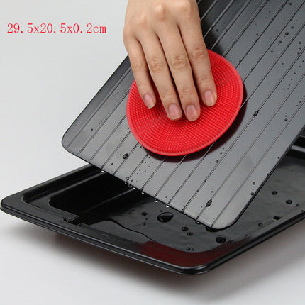 Quick Defrost Tray with Drip Tray for Rapid Thawing | Non-Toxic Kitchen Tool for Healthy Food Prep