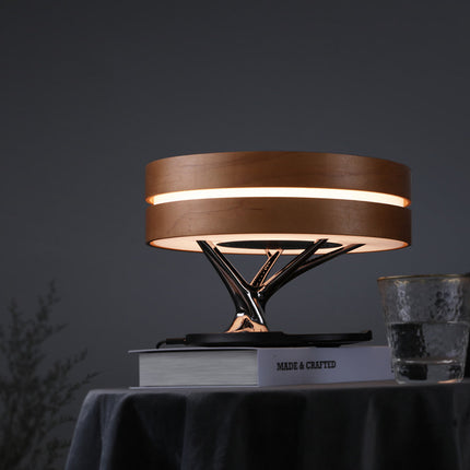 Wireless Charging Lamp with Bluetooth Speaker & Customizable Lighting | Stylish Decor for Enhanced Music Experience