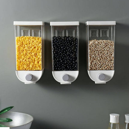 Airtight Grain Storage Container for Kitchen with Easy-Press Dispenser | Keeps Dry Foods Fresh and Organized