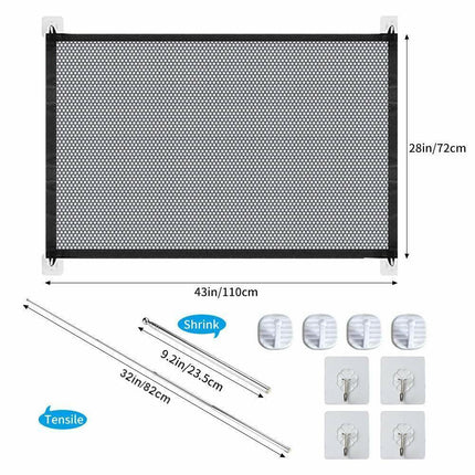 Portable Pet Safety Gate with Retractable Design | Lightweight Mesh Barrier for Home and Travel