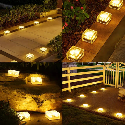 Solar Brick Outdoor Light with Dusk Sensor | Waterproof Illumination for Patios and Gardens