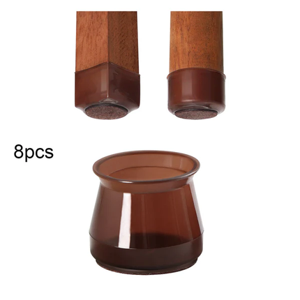 Chair Leg Floor Protectors 8 Pack, Silicone Chair Leg Caps for Hardwood – image 6