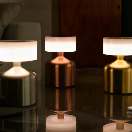 Dimmable Wrought Iron Table Lamp with Portable Design | Customizable Lighting for Elegant Interiors