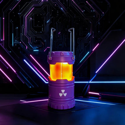 Radioactive Lantern with Immersive Hazard Design | Portable Sci-Fi Decor for Gaming and Streaming Spaces