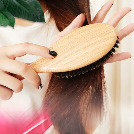 Boar Bristle Hair Brush, Natural Boar Bristle Brush